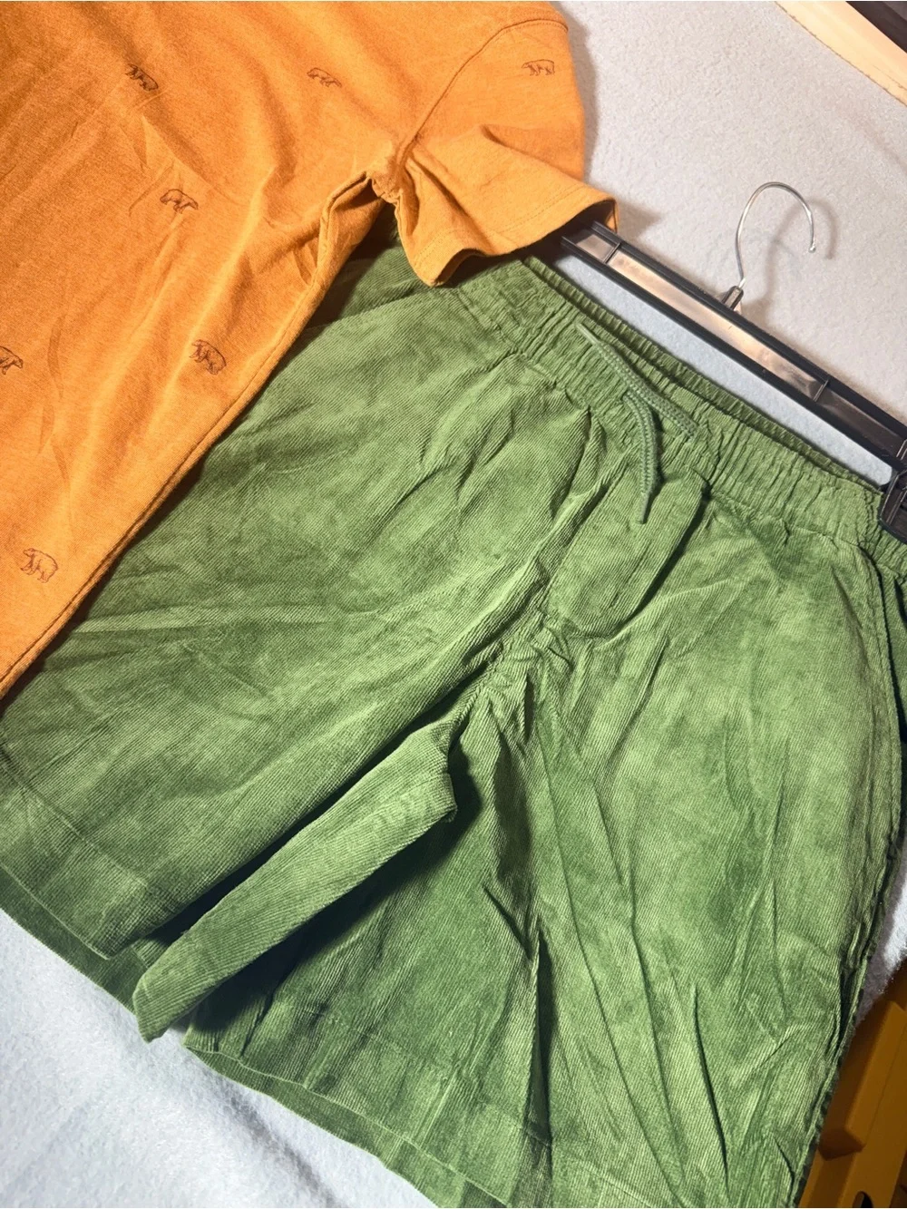 Cat & Jack Orange Polo and Green Shorts Matching Set